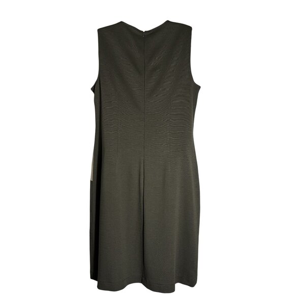 W By Worth Sleeveless Colorblock Shift Dress With Leather Pocket Detail - Picture 3 of 12
